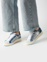 Sneakers Duck Uit Leder Semerdjian Blauw women DUCKB723-vue-porte