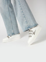 Sneakers Jane Uit Leder Vanessa wu Grijs women BK2231AT-vue-porte