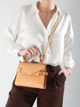 Cross Body Tas S Emily Grain Leder Le tanneur Oranje emily TEMI1006-vue-porte