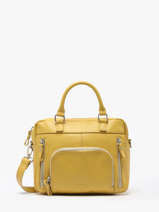 Cross Body Tas Baby Macy Leder Nat et nin Geel vintage BABYMACY