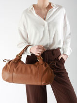 Schoudertas Icone Leder Gerard darel Bruin icone DBS01410-vue-porte
