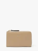 Portefeuille Caviar Leder Crinkles Beige caviar 14304