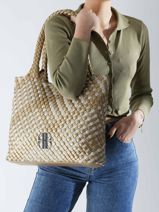 Schoudertas Tessa Gevlochten Laurent david Goud ld bags 957-vue-porte