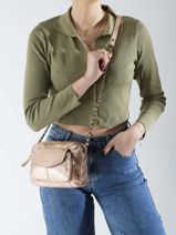 Cross Body Tas Naina Leder Pieces Roze naina 17063358-vue-porte