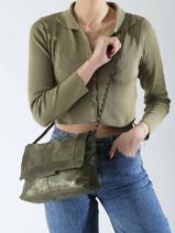 Cross Body Tas Felizia Leder Pieces Groen felizia 17116819-vue-porte