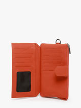 Portefeuille Original N Leder Nathan baume Oranje original n 104N-vue-porte