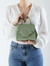 Handtas Yumi Leder Nathan baume Groen ginkgo 4-vue-porte