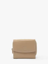Portefeuille Caviar Leder Crinkles Beige caviar 14201