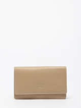 Portefeuille Caviar Leder Crinkles Beige caviar 14001