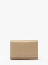 Portefeuille Caviar Leder Crinkles Beige caviar 14049