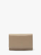 Portefeuille Caviar Leder Crinkles Beige caviar 14049