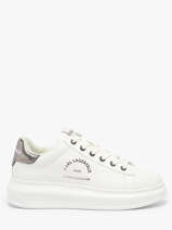 Sneakers Kapri Maison Karl Uit Leder Karl lagerfeld Wit women KL62538K