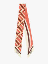 Zijden Lint Monogram 82x5,5cm Lancel Oranje charms A13495
