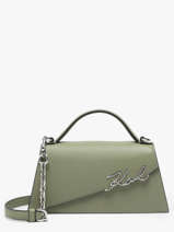 Cross Body Tas K Signature Leder Karl lagerfeld Groen k signature A1W30458