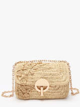 Crossbody Tas Nano Moon Raffia Fleuri Vanessa bruno Beige moon raphia 25V40326