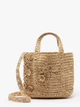 Xs Handtas Raffia Fleuri Vanessa bruno Beige cabas raphia 25V40410