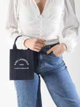 Cross Body Tas Rsg Katoen Karl lagerfeld Blauw rsg A1W50039-vue-porte
