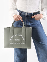 Handtas Rsg Katoen Karl lagerfeld Groen rsg A1W50010-vue-porte