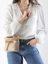 Mini Bucket Bag Ninon Leder Lancel Beige ninon A11466-vue-porte