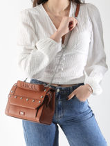 Cross Body Tas Ninon Rivets Leder Lancel Bruin ninon A13380-vue-porte
