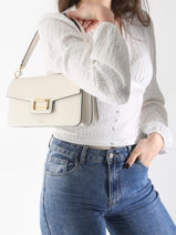 Schoudertas Angele Leder Lancel Wit angele A13149-vue-porte