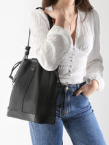 Schoudertas Elles Leder Lancel Zwart elles A13358-vue-porte