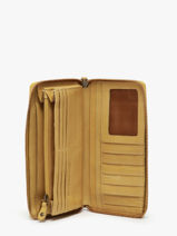 Portefeuille Leder Biba Geel heritage BT10-vue-porte