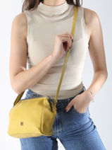 Cross Body Tas Heritage Leder Biba Geel heritage BT22-vue-porte