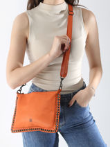 Cross Body Tas Heritage Leder Biba Oranje heritage POR2L-vue-porte