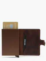 Kaarthouder Vintage Leder Secrid Bruin vintage MV-vue-porte