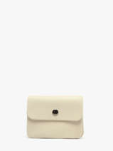 Portemonnee Leder Milano Beige caviar CA23092