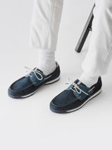 Stadsschoenen Cross Uit Leder Fluchos Blauw men F1449-vue-porte
