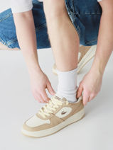Sneakers L001 Uit Leder Lacoste Beige men 9SMA0045-vue-porte