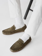 Mocassins Uit Leder Tommy hilfiger Groen men 4998RBN-vue-porte