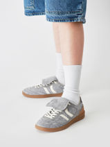 Sneakers Becks X Uit Leder Coolway Grijs men 8603603-vue-porte