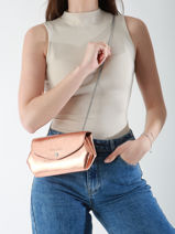 Crossbody Tas Le Gustave Leder Paul marius Roze vintage GUSTAVEP-vue-porte