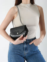 Cross Body Tas Le Gustave Eclipse Leder Paul marius Zwart eclipse GUSTPECL-vue-porte
