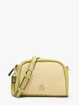 Cross Body Tas Raphia Papier Lulu castagnette Groen raphia YAUCOURT