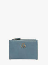 Portefeuille Lulu castagnette Blauw zip CAPOR106