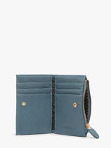 Portefeuille Lulu castagnette Blauw zip CAPOR106-vue-porte