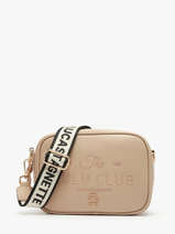 Cross Body Tas Logo Lulu castagnette Beige logo YZERNAY