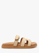 Slippers Missile Uit Leder Steve madden Beige women 11003028