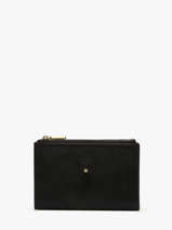 Portefeuille Leder Mila louise Zwart vintage 3576X
