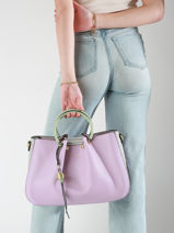 Handtas Gretel Ted lapidus Violet gretel TLAU8924-vue-porte