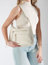 Schoudertas Zip Lulu castagnette Beige zip VICTOR-vue-porte