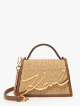 Cross Body Tas K Signature Raphia Karl lagerfeld Beige k signature A2W30009