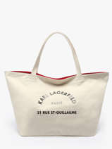 Schoudertas Rsg Katoen Karl lagerfeld Wit rsg A1W50006