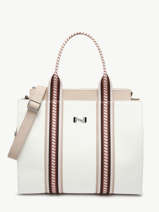 Shopper Nina Canvas En Leder Nathan baume Wit solar NINA