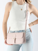 Cross Body Tas Samba Re Valentino Roze samba re VBS8ZG09-vue-porte