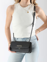 Cross Body Tas Flap Re Valentino Zwart flap re VBS8ZT10-vue-porte